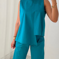 Conjunto assimétrico Turquesa