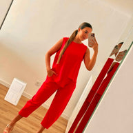 Conjunto assimétrico laranja