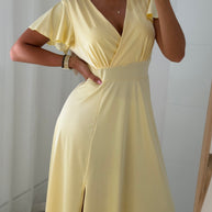 Vestido cerimónia amarelo