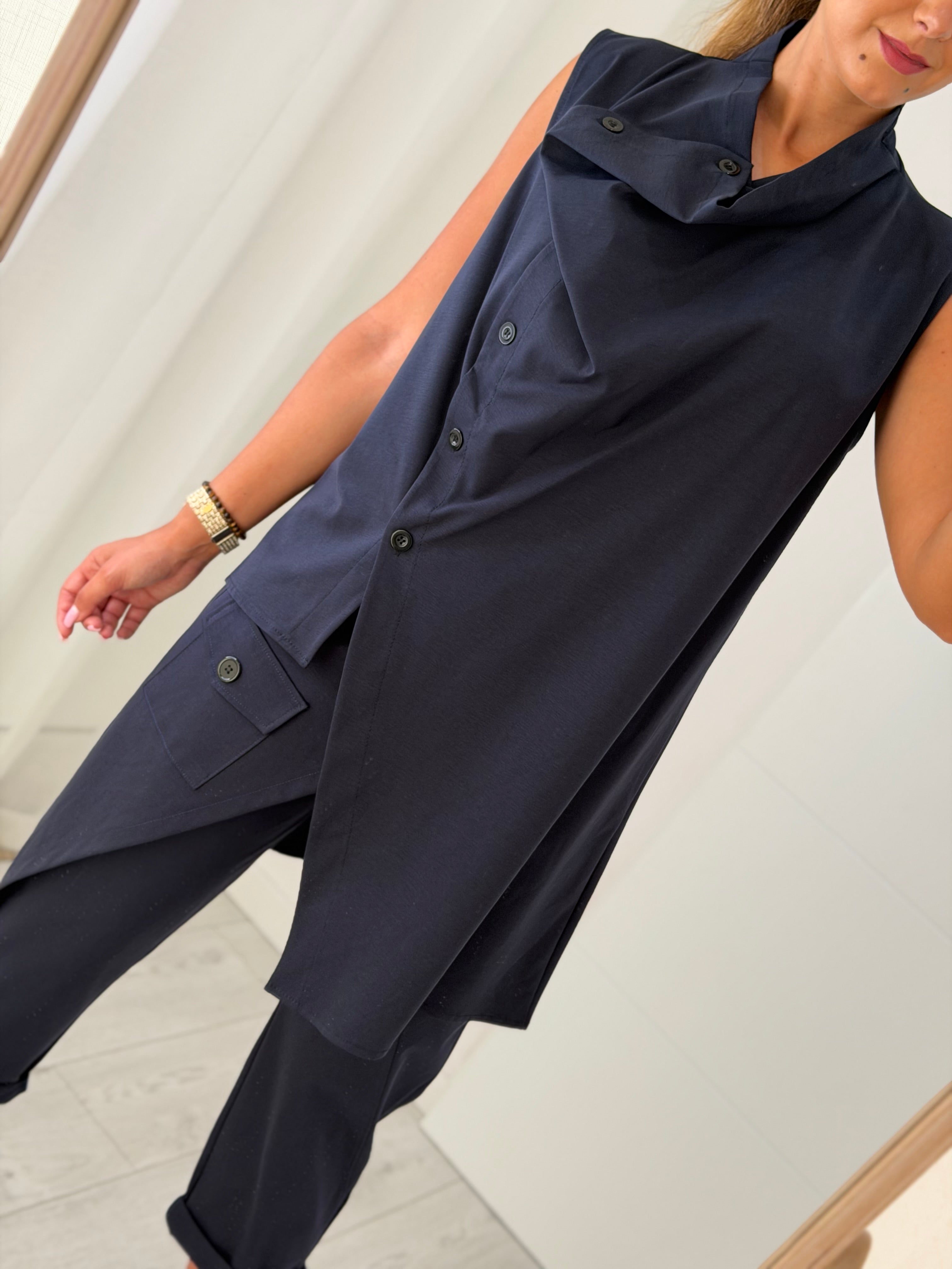 Conjunto Basic Chic azul marinho