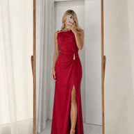 Vestido cerimónia - Gota e racha - vermelho