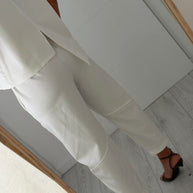 Conjunto assimétrico - com botão - branco