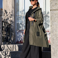 Parka Comprida Verde Kaki