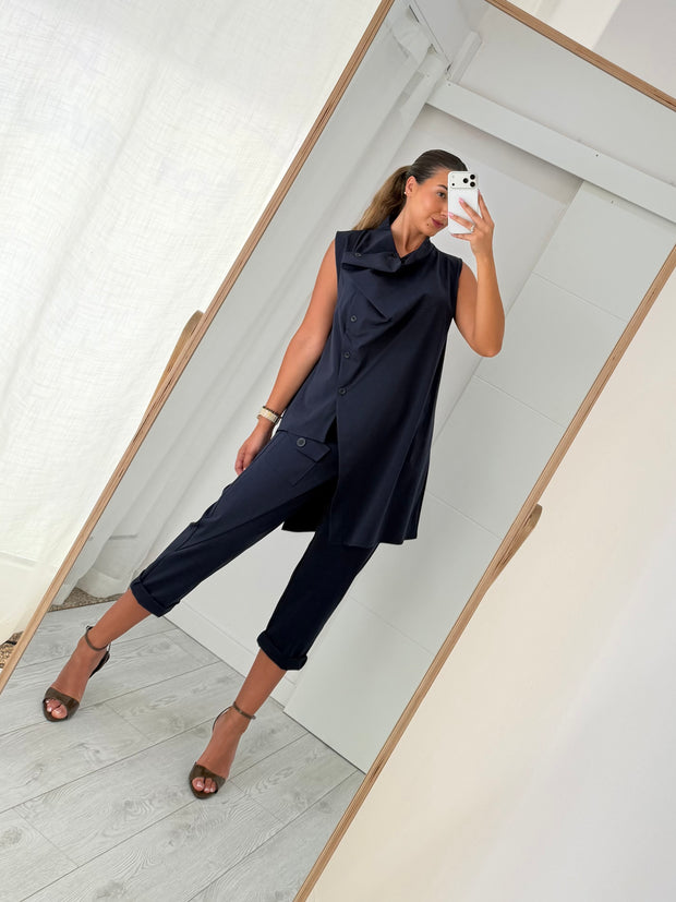 Conjunto Basic Chic azul marinho