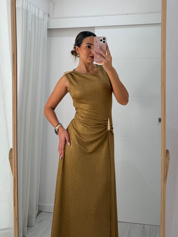 Vestido Dourado Cerimónia