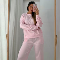 Conjunto de fato de treino rosa bebé