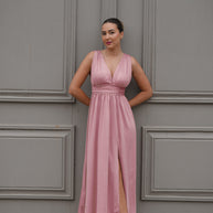 Vestido rosa fluido