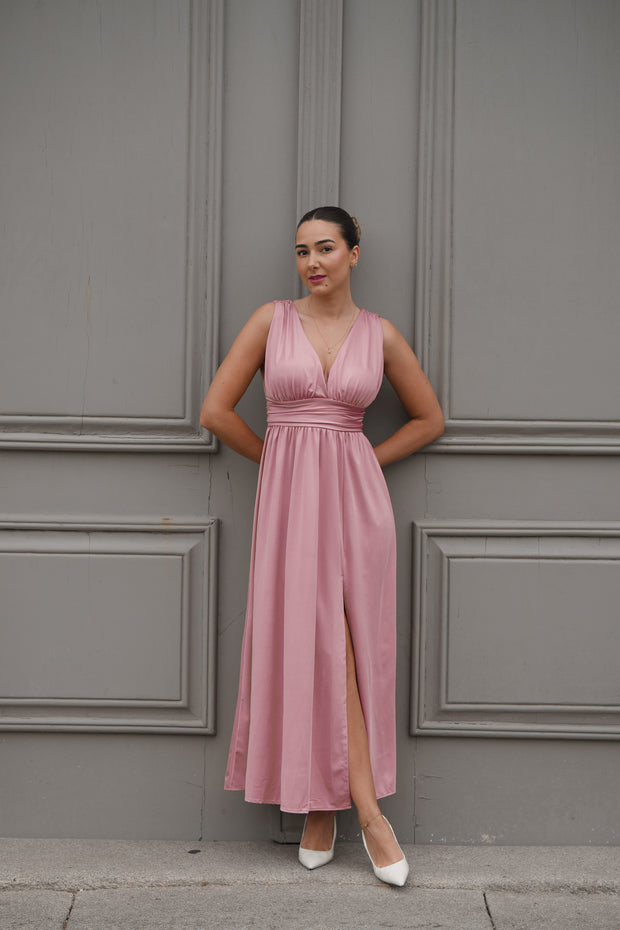 Vestido rosa fluido