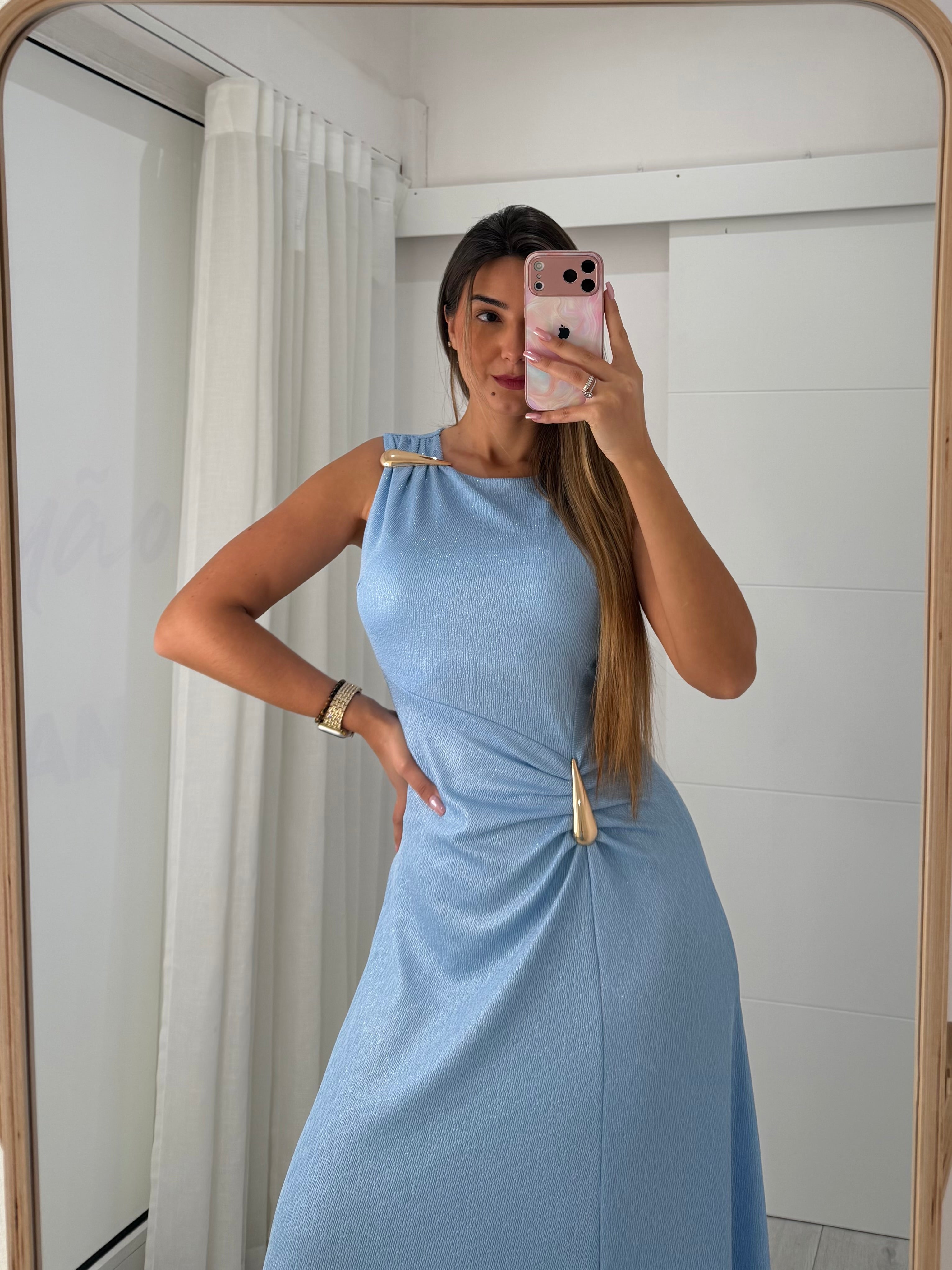 VESTIDO CERIMÓNIA AZUL BEBÉ