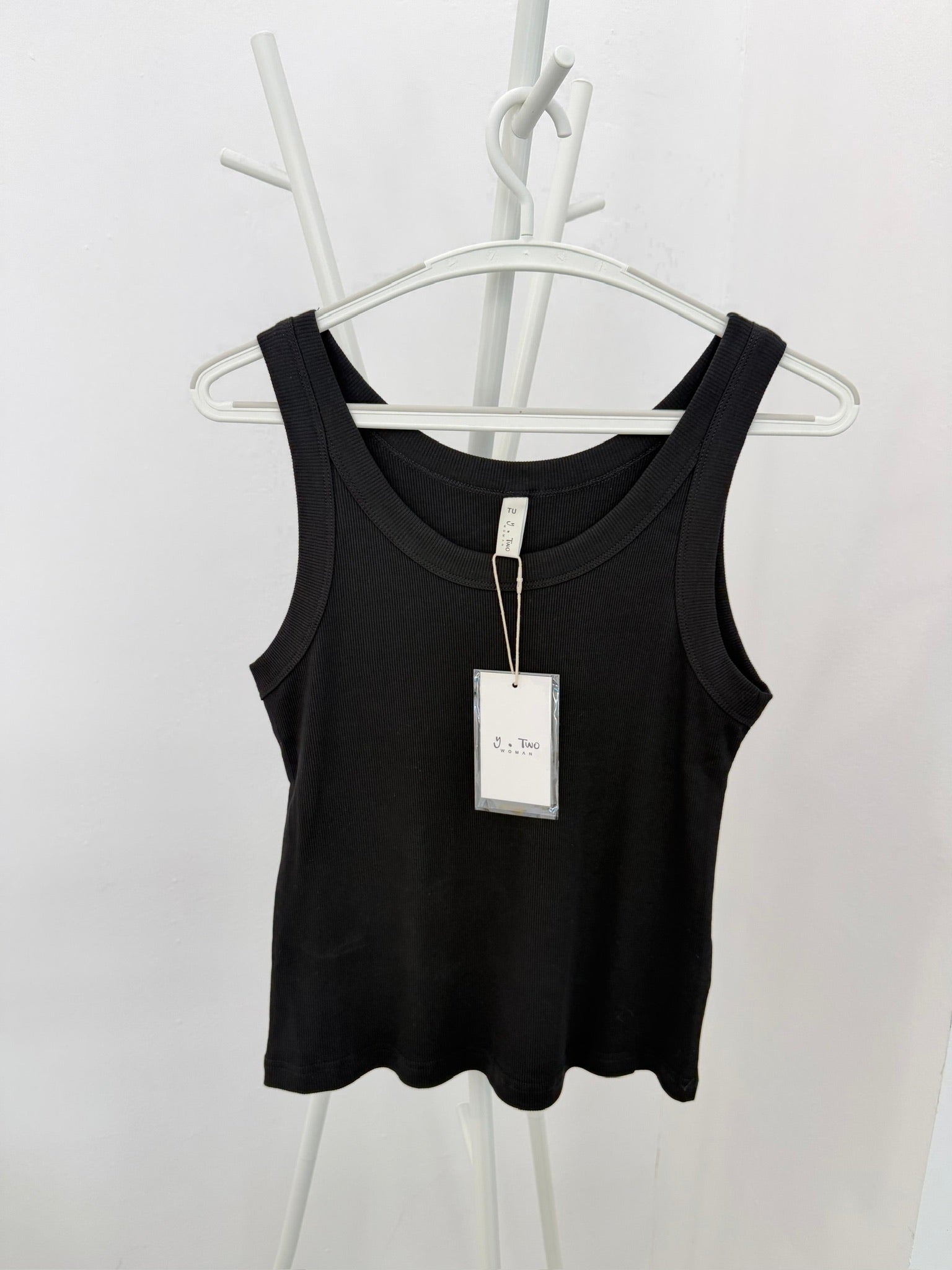 Top Com Elastano Preto