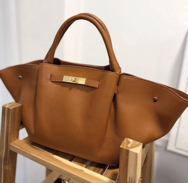 Mala 100% Pele Camel