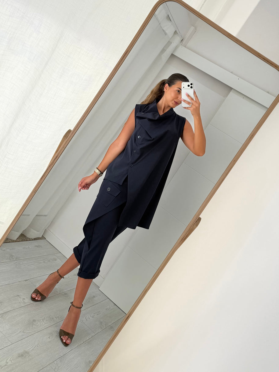 Conjunto Basic Chic azul marinho