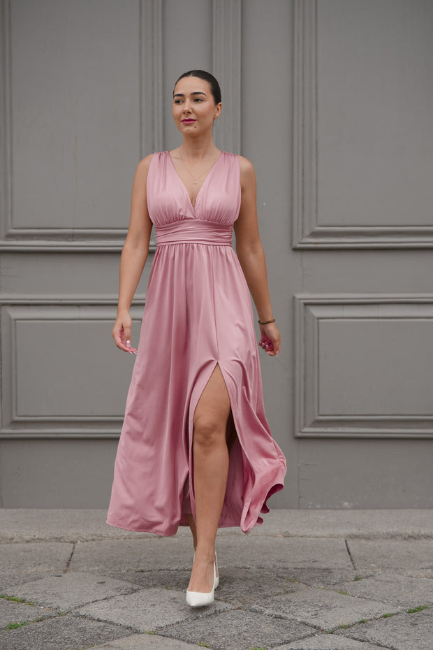 Vestido rosa fluido