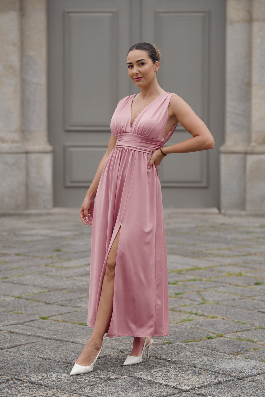 Vestido rosa fluido