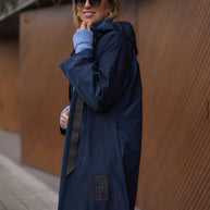 Parka comprida Hope azul marinho