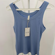 Top Com Elastano Azul