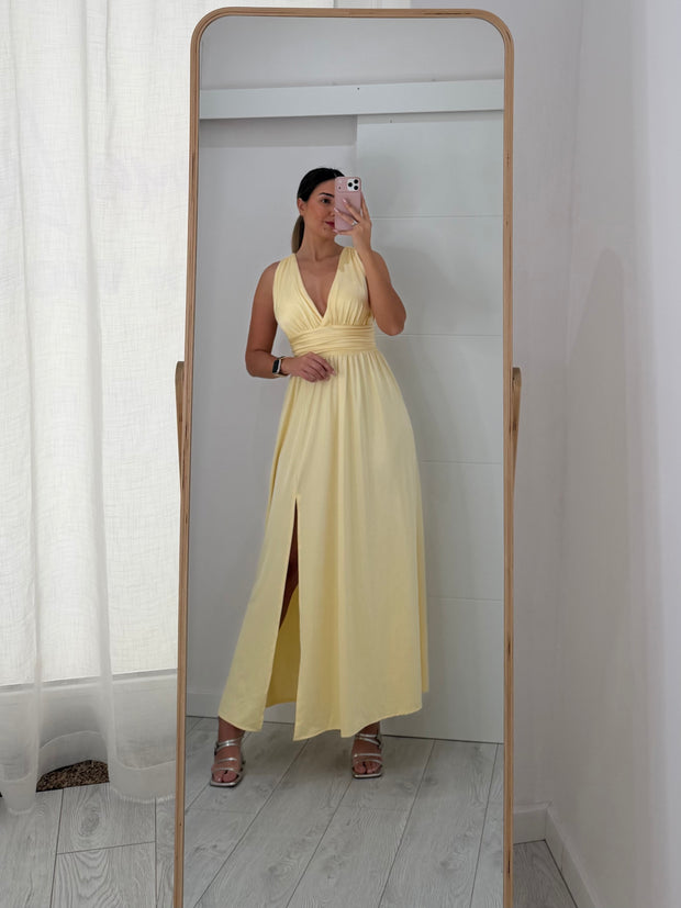 Vestido cerimónia amarelo