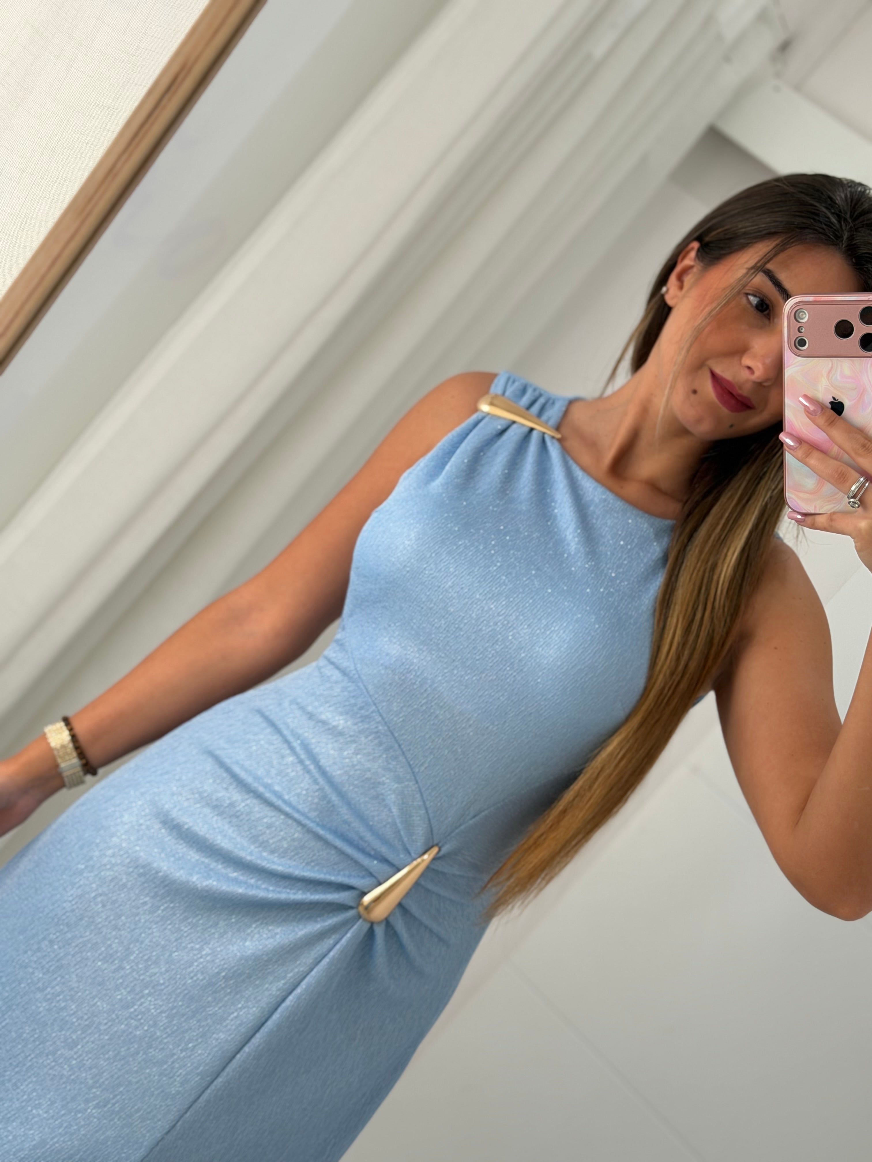VESTIDO CERIMÓNIA AZUL BEBÉ