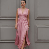 Vestido rosa fluido