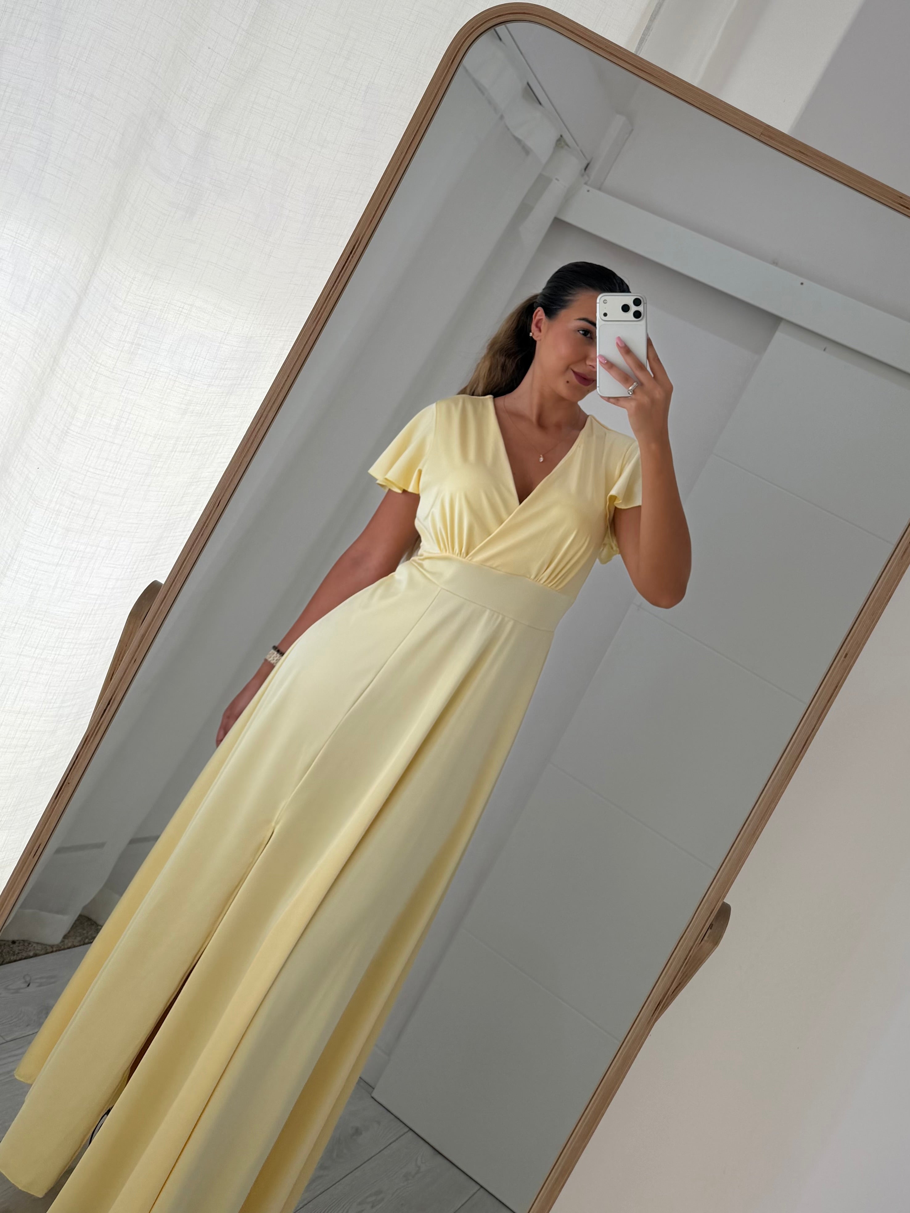 Vestido cerimónia amarelo