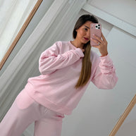 Conjunto de fato de treino rosa bebé