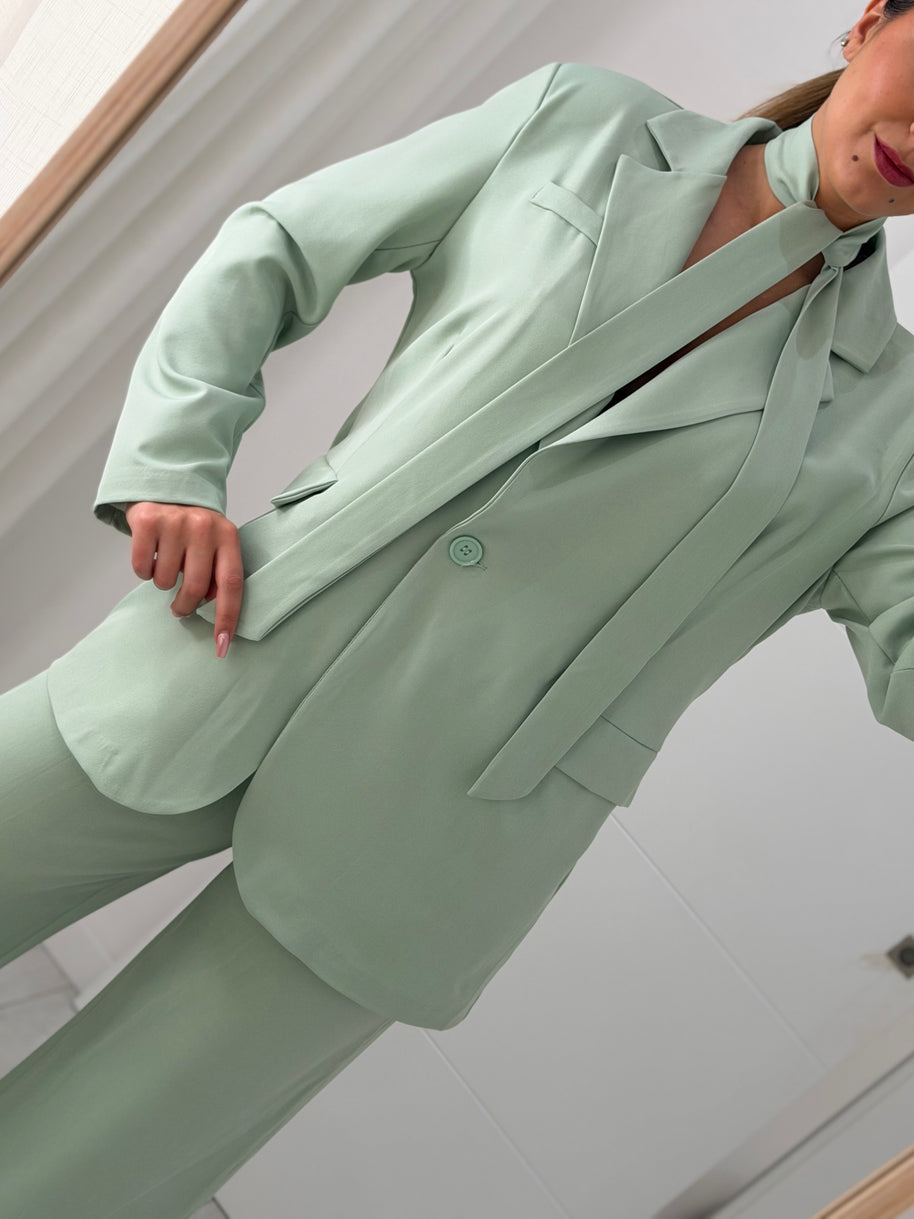 Conjunto alfaiataria verde água