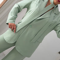 Conjunto alfaiataria verde água