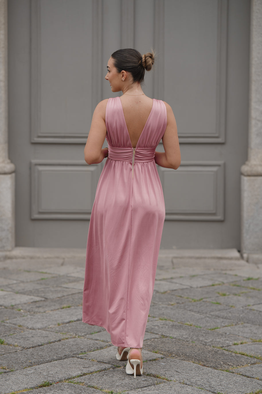 Vestido rosa fluido
