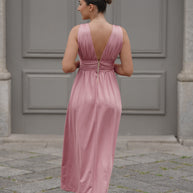 Vestido rosa fluido