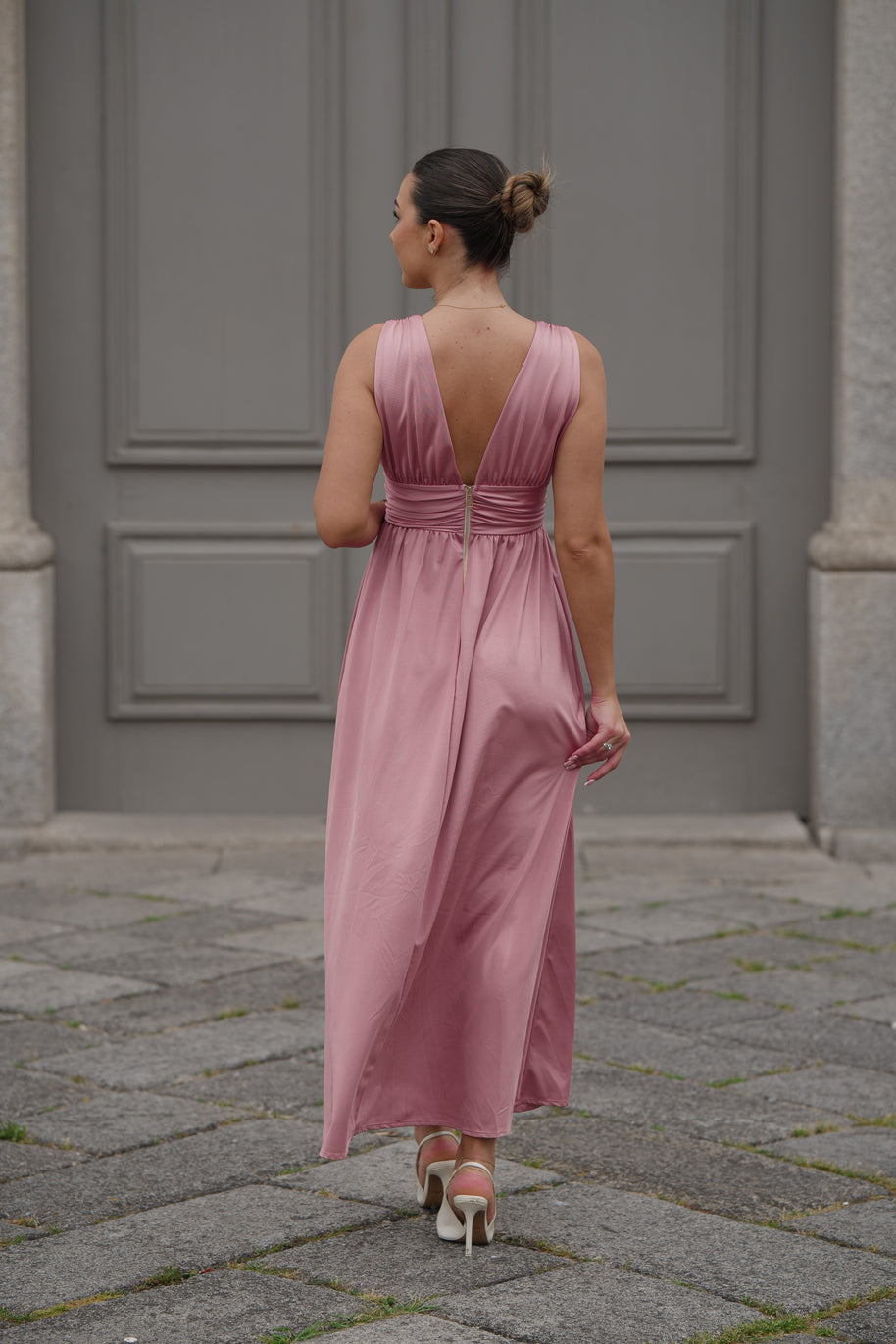 Vestido rosa fluido