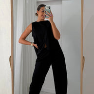 Conjunto assimétrico preto