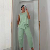 Conjunto Assimétrico - verde menta
