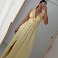 Vestido cerimónia amarelo