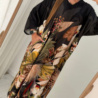 Vestido fluido com estampado