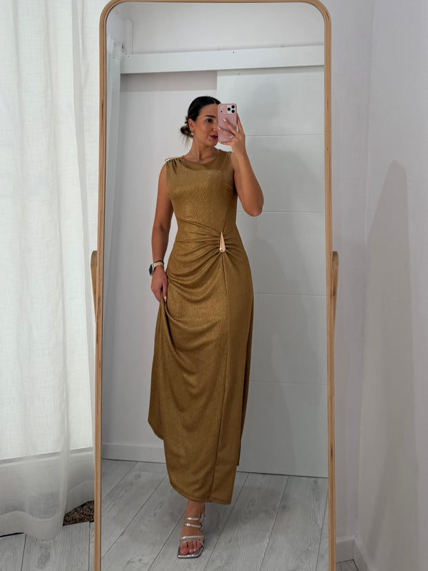 Vestido Dourado Cerimónia