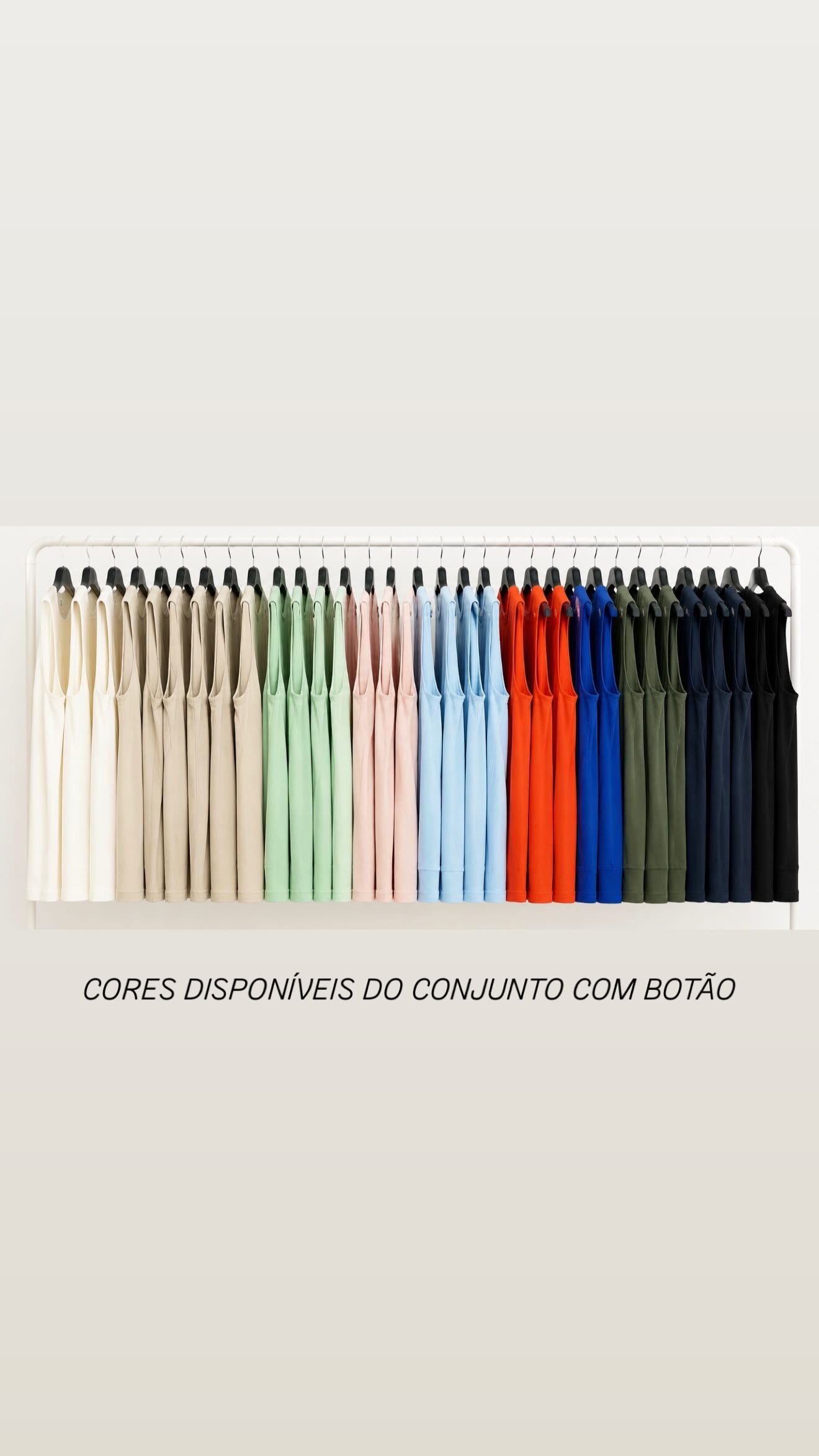 Conjunto assimétrico com botão