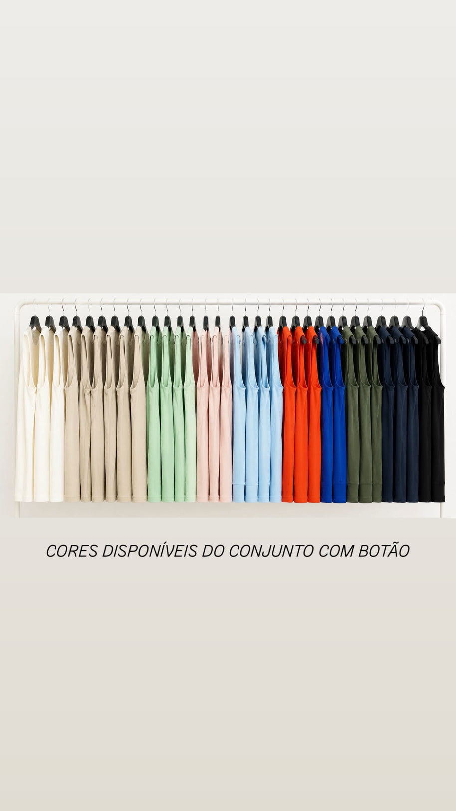 Conjunto assimétrico com botão