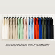 Conjunto assimétrico com botão