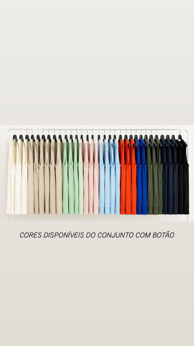 Conjunto assimétrico com botão