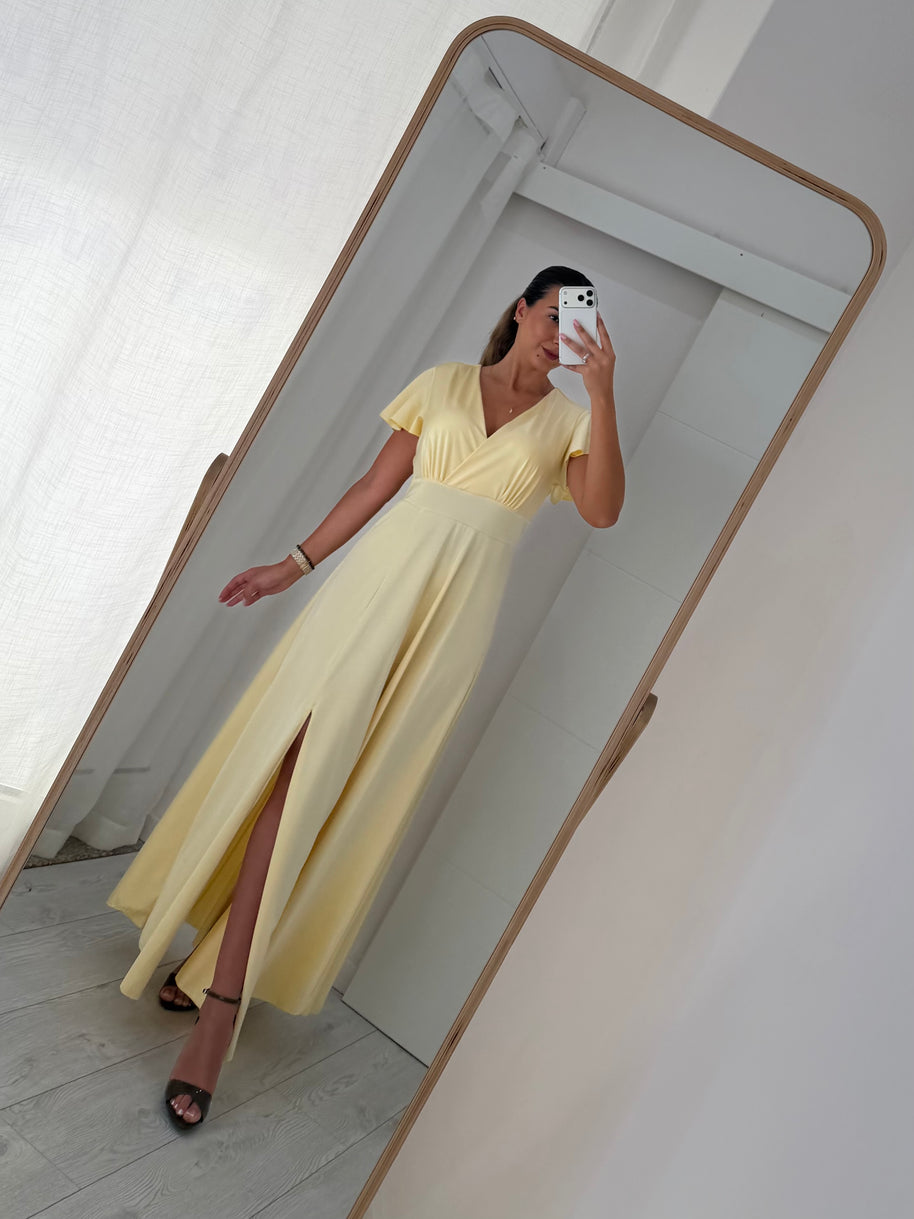 Vestido cerimónia amarelo
