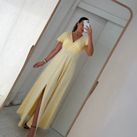 Vestido cerimónia amarelo