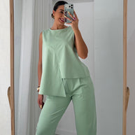 Conjunto Assimétrico - verde menta