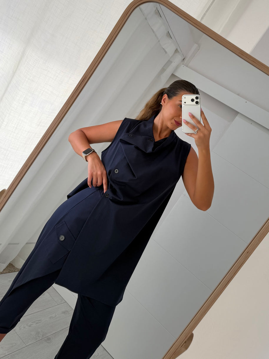 Conjunto Basic Chic azul marinho
