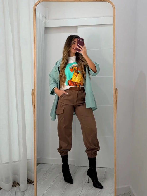 Parka Curta Hope verde água