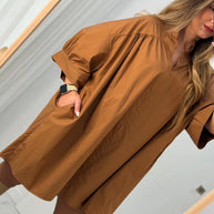 Vestido Oversize Com Bolsos