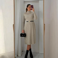 Vestido Malha Plissado