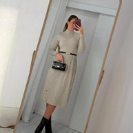Vestido Malha Plissado