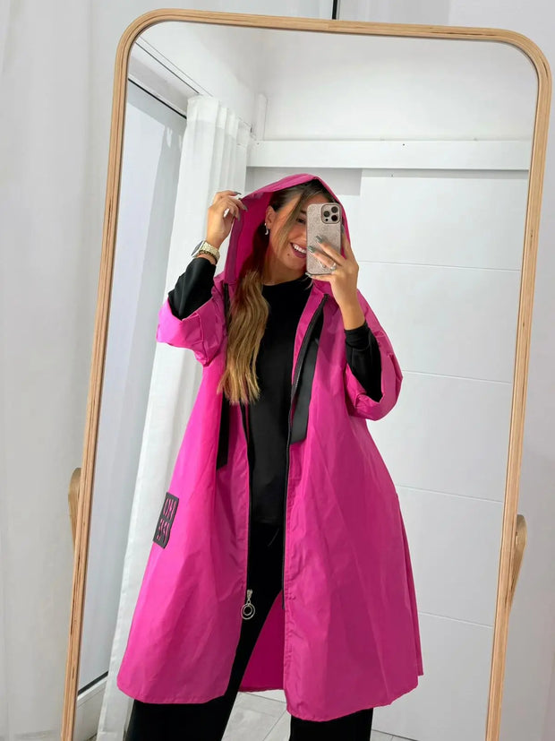 Parka Comprida Hope Rosa Choque