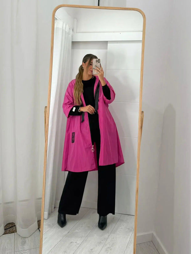 Parka Comprida Hope Rosa Choque