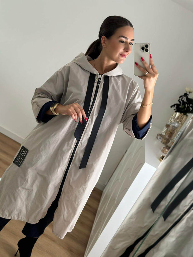 Parka Comprida Hope Bege Pérola